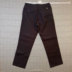 Dickies Men's Work Pants Black Cotton Blend Flat Front Size 38x30